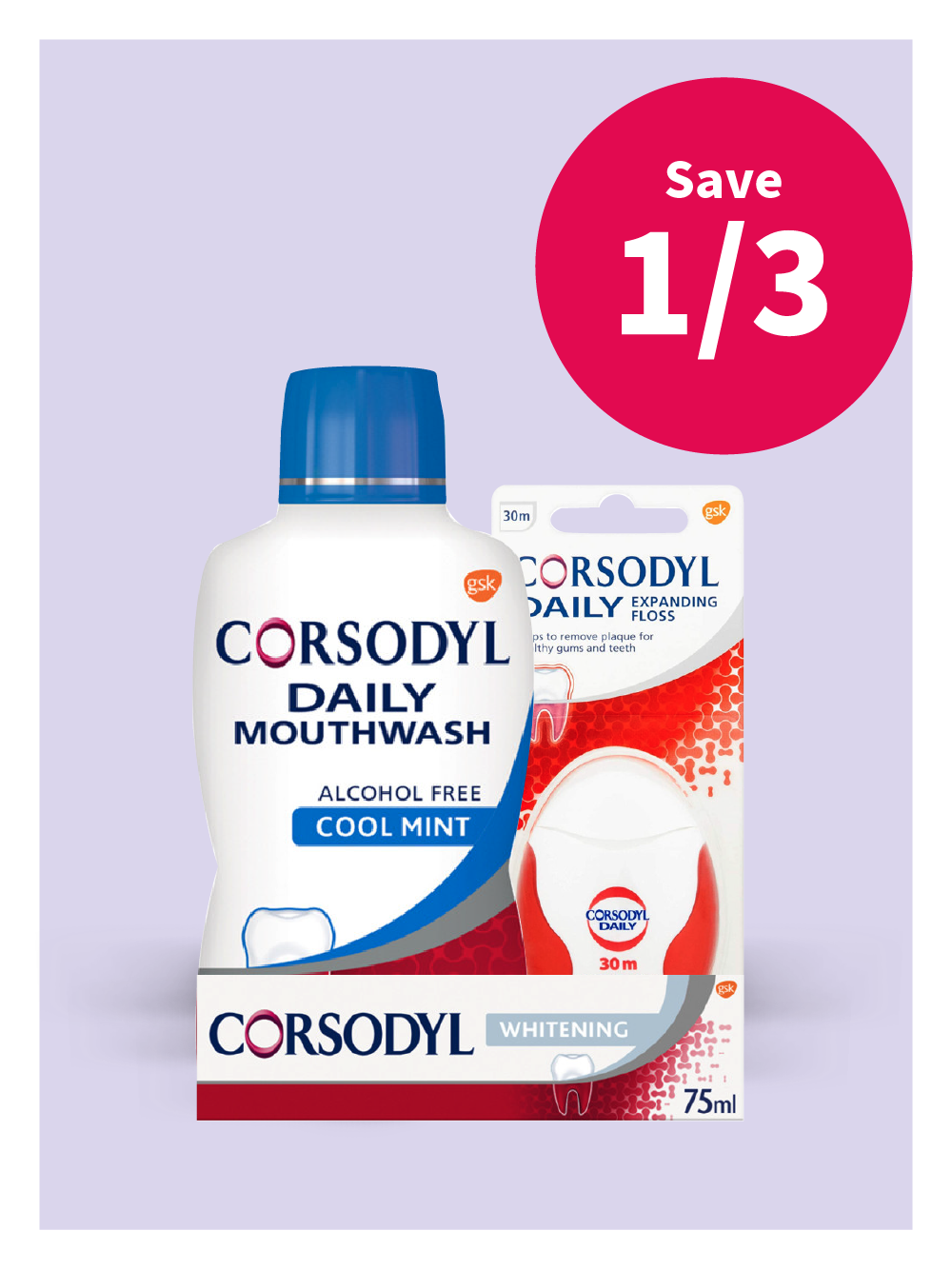 Save 1/3 on selected Corsodyl